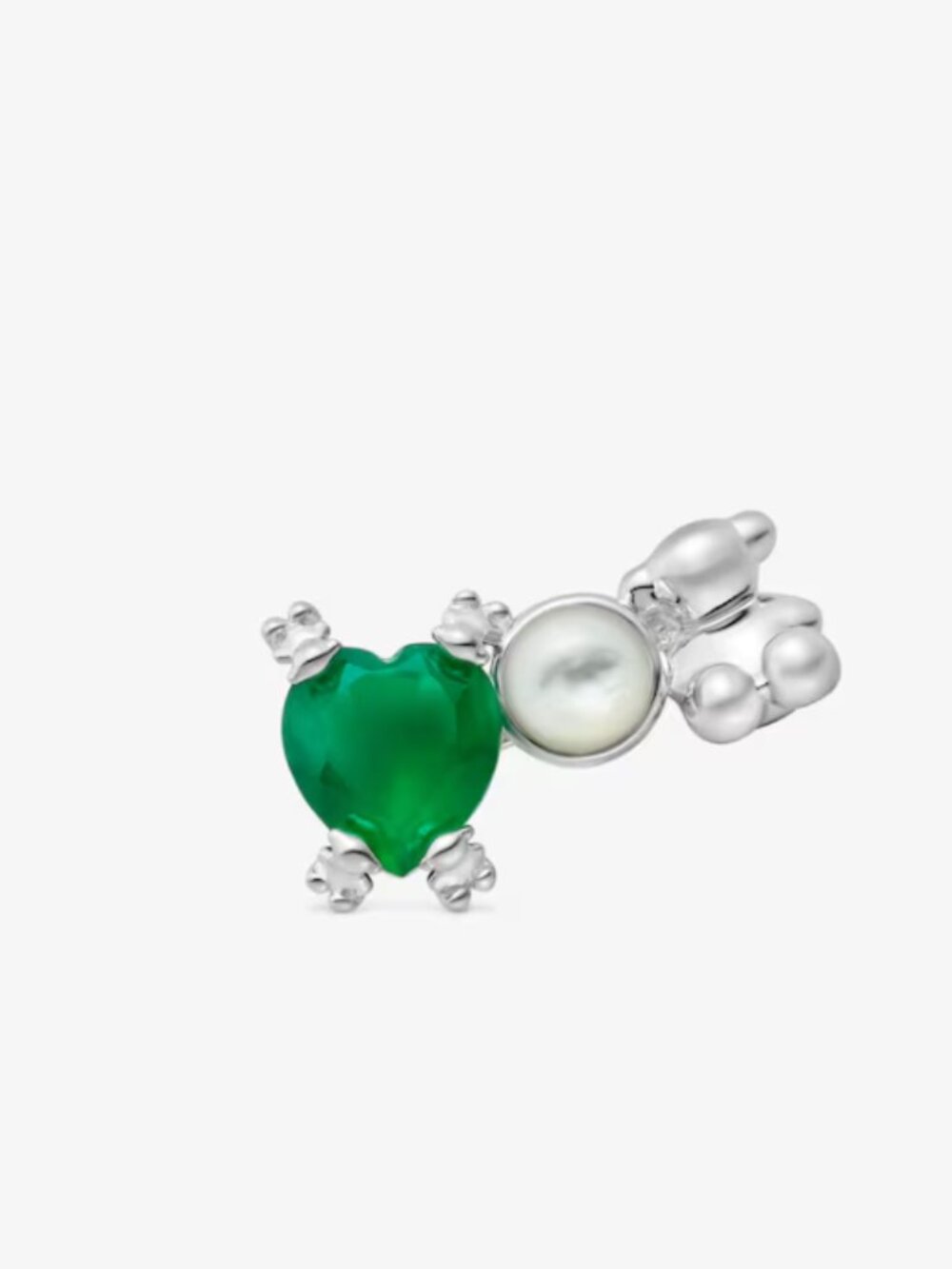Tous Climber earrings with silver bear, mop and chalcedony Color Pills